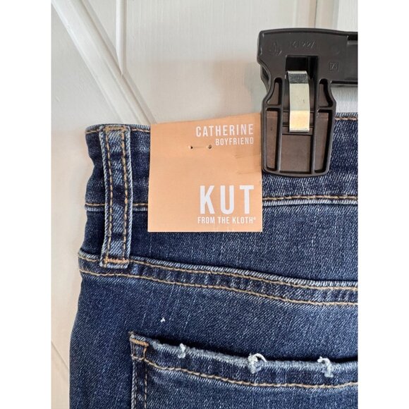 Kut from the Kloth Catherine High Rise Crop Straight Leg Jeans Women Size 12 - Picture 5 of 10